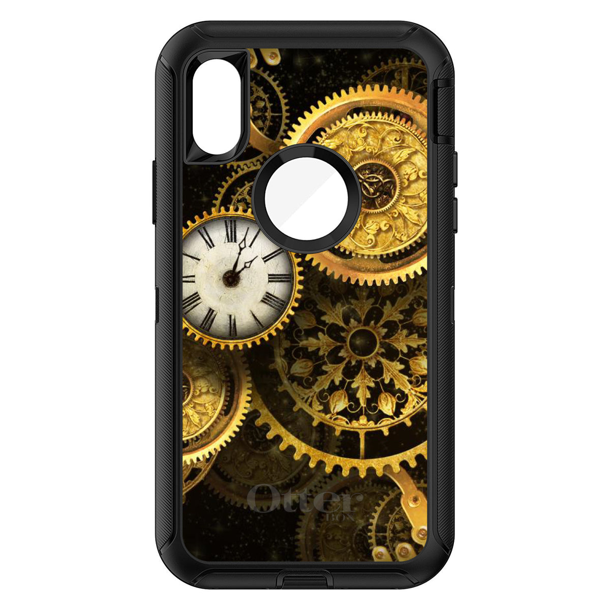 Clocks Clockwork Gold OtterBox Defender Case for iPhone & Galaxy, view 3