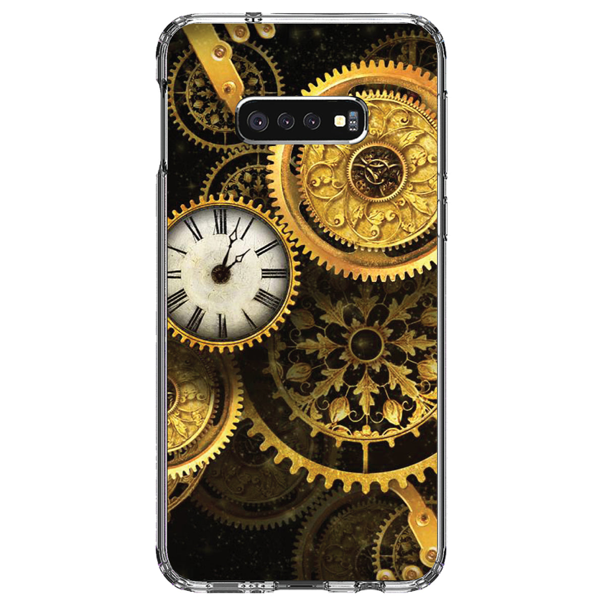 Clocks Clockwork Gold Clear Shockproof iPhone Case, view 18