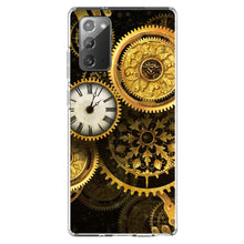 DistinctInk® Clear Shockproof Hybrid Case for Apple iPhone / Samsung Galaxy / Google Pixel - Clocks Clockwork Gold