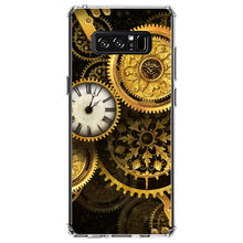 DistinctInk® Clear Shockproof Hybrid Case for Apple iPhone / Samsung Galaxy / Google Pixel - Clocks Clockwork Gold