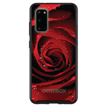 DistinctInk™ OtterBox Symmetry Series Case for Apple iPhone / Samsung Galaxy / Google Pixel - Dew Covered Red Rose