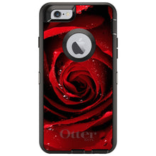 DistinctInk™ OtterBox Defender Series Case for Apple iPhone / Samsung Galaxy / Google Pixel - Dew Covered Red Rose