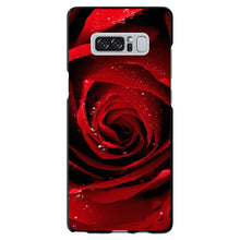 DistinctInk® Hard Plastic Snap-On Case for Apple iPhone or Samsung Galaxy - Dew Covered Red Rose