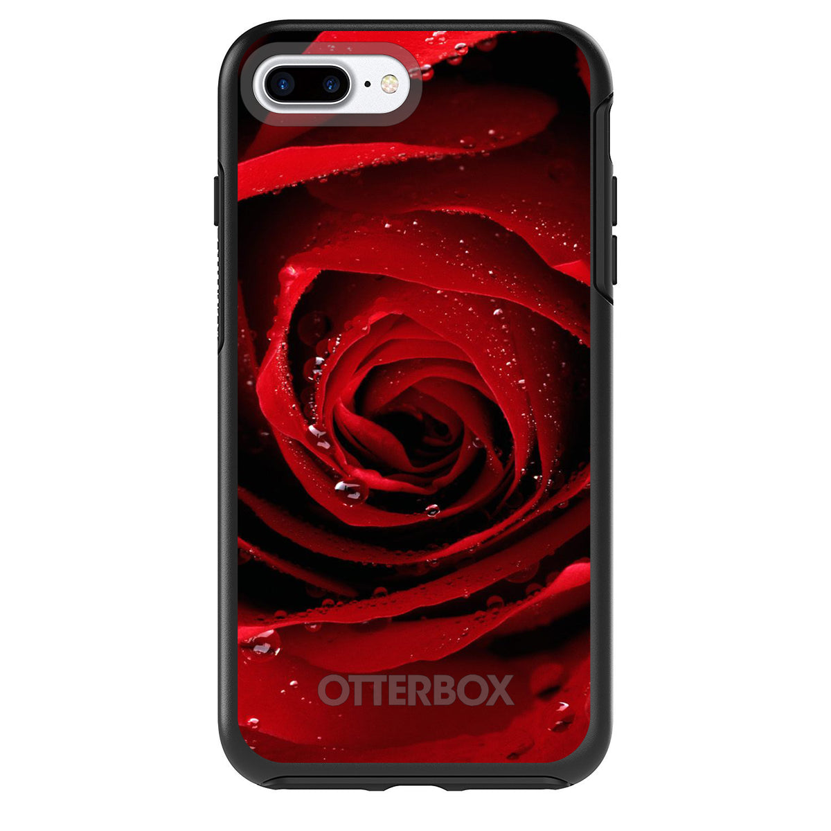 Dew Covered Red Rose OtterBox Symmetry Case for iPhone & Galaxy, view 2