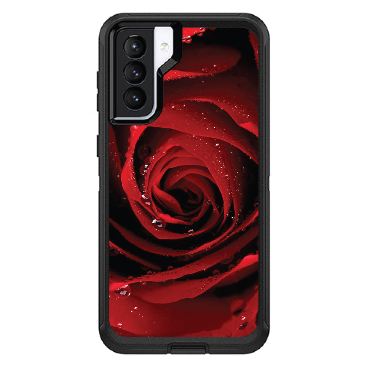 Dew Covered Red Rose OtterBox Defender Case for iPhone & Galaxy, view 6