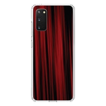 DistinctInk® Clear Shockproof Hybrid Case for Apple iPhone / Samsung Galaxy / Google Pixel - Bright Red Curtains