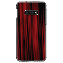 DistinctInk® Clear Shockproof Hybrid Case for Apple iPhone / Samsung Galaxy / Google Pixel - Bright Red Curtains