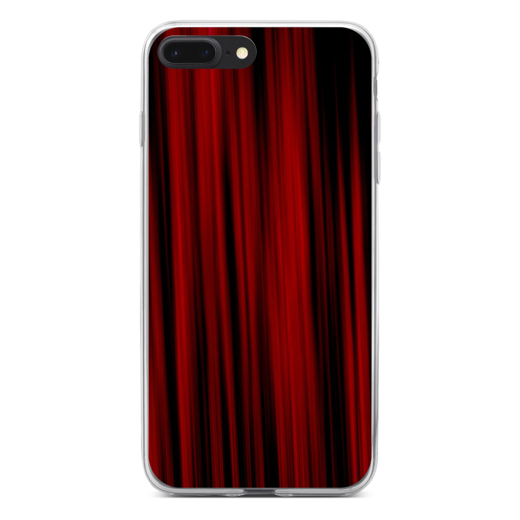 Bright Red Curtains Clear Shockproof iPhone Case, view 6