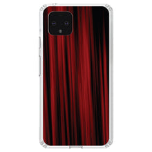 DistinctInk® Clear Shockproof Hybrid Case for Apple iPhone / Samsung Galaxy / Google Pixel - Bright Red Curtains