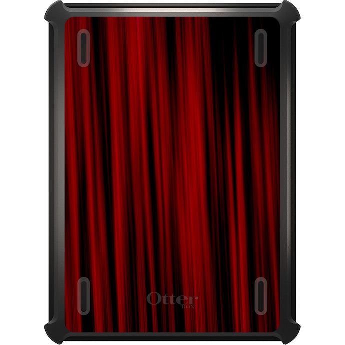 DistinctInk™ OtterBox Defender Series Case for Apple iPad / iPad Pro / iPad Air / iPad Mini - Bright Red Curtains