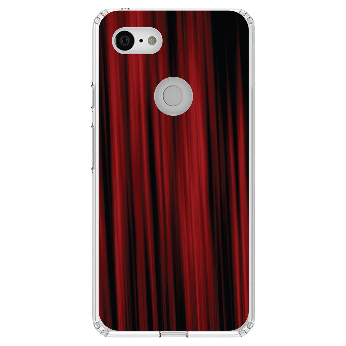 Bright Red Curtains Clear Shockproof iPhone Case, view 22