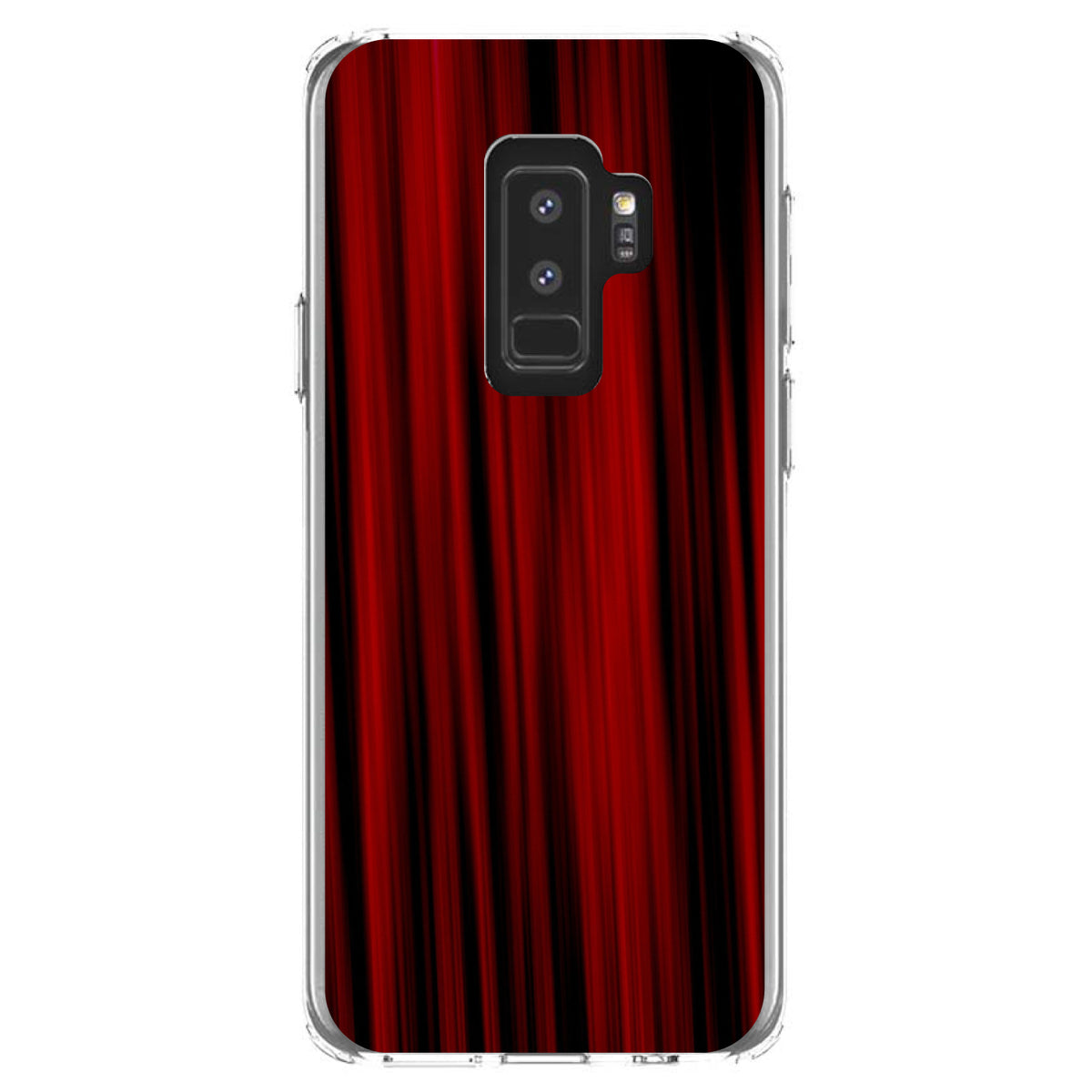 Bright Red Curtains Clear Shockproof iPhone Case, view 20