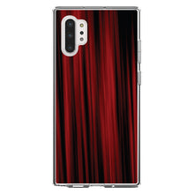 DistinctInk® Clear Shockproof Hybrid Case for Apple iPhone / Samsung Galaxy / Google Pixel - Bright Red Curtains