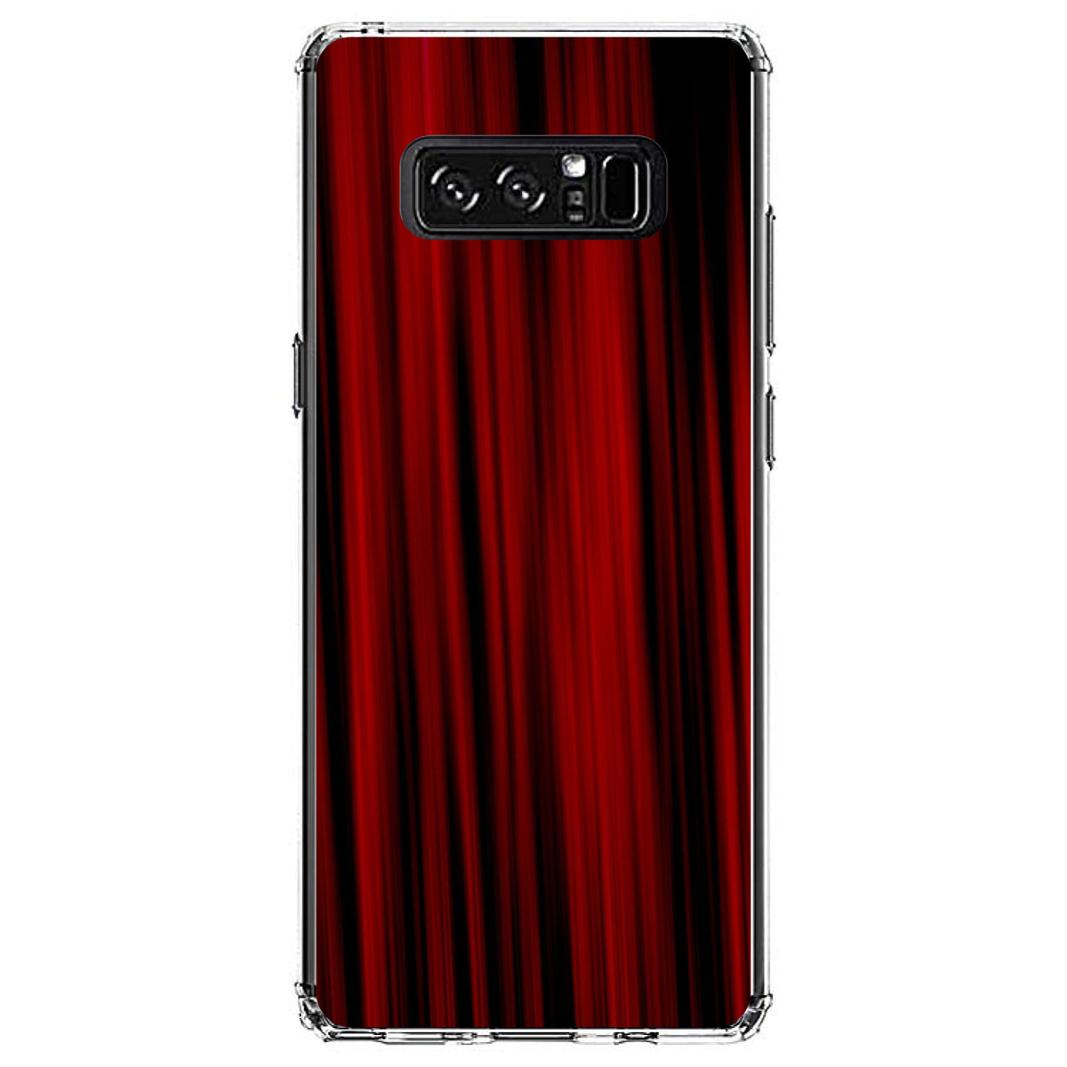 Bright Red Curtains Clear Shockproof iPhone Case, view 12