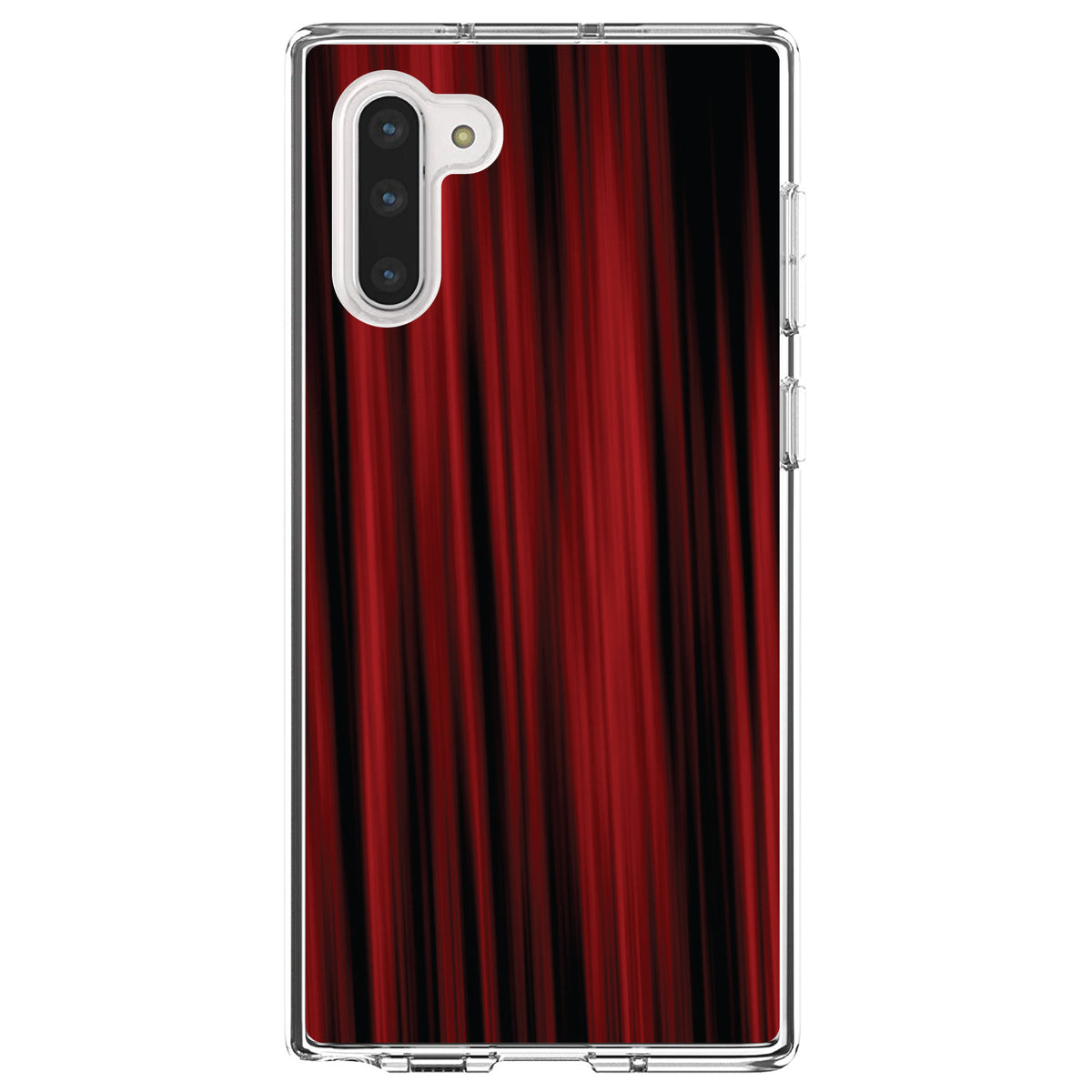 Bright Red Curtains Clear Shockproof iPhone Case, view 9