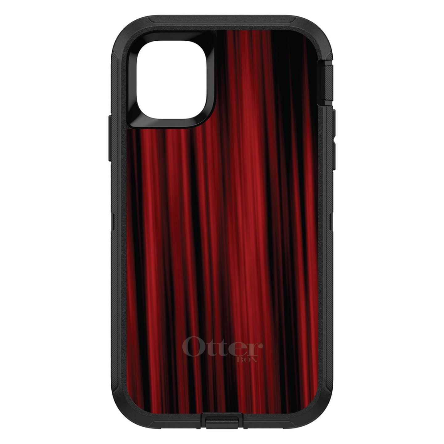DistinctInk™ OtterBox Defender Series Case for Apple iPhone / Samsung Galaxy / Google Pixel - Bright Red Curtains