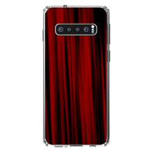 DistinctInk® Clear Shockproof Hybrid Case for Apple iPhone / Samsung Galaxy / Google Pixel - Bright Red Curtains