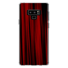 DistinctInk® Clear Shockproof Hybrid Case for Apple iPhone / Samsung Galaxy / Google Pixel - Bright Red Curtains