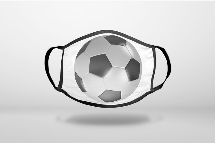 Soccer Ball 3D - 3-Ply Reusable Soft Face Mask Covering, Unisex, Cotton Inner Layer
