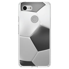 DistinctInk® Clear Shockproof Hybrid Case for Apple iPhone / Samsung Galaxy / Google Pixel - Soccer Ball 3D