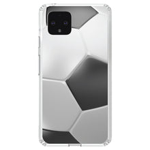 DistinctInk® Clear Shockproof Hybrid Case for Apple iPhone / Samsung Galaxy / Google Pixel - Soccer Ball 3D
