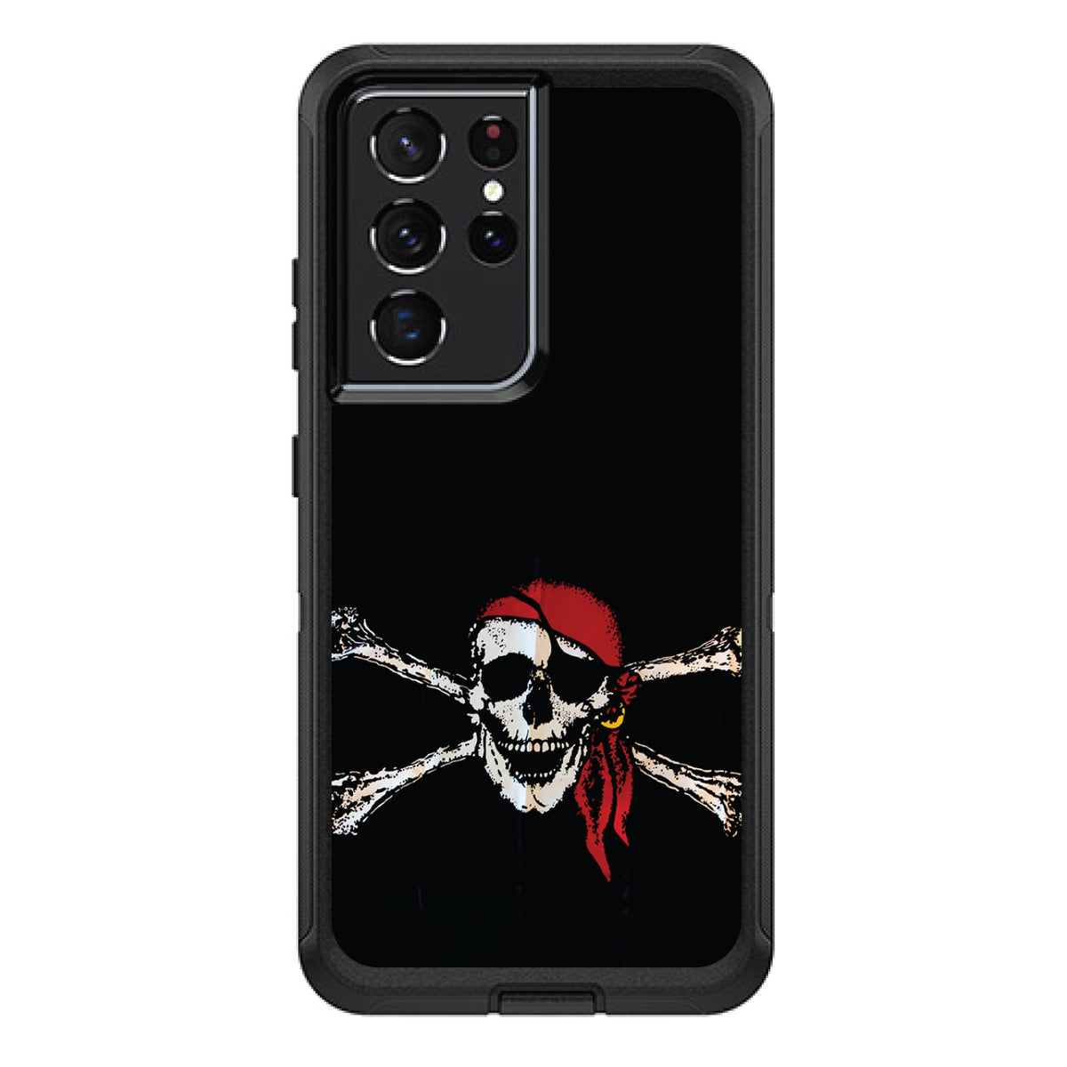 Black Red Pirate Flag OtterBox Defender Case for iPhone & Galaxy, view 7