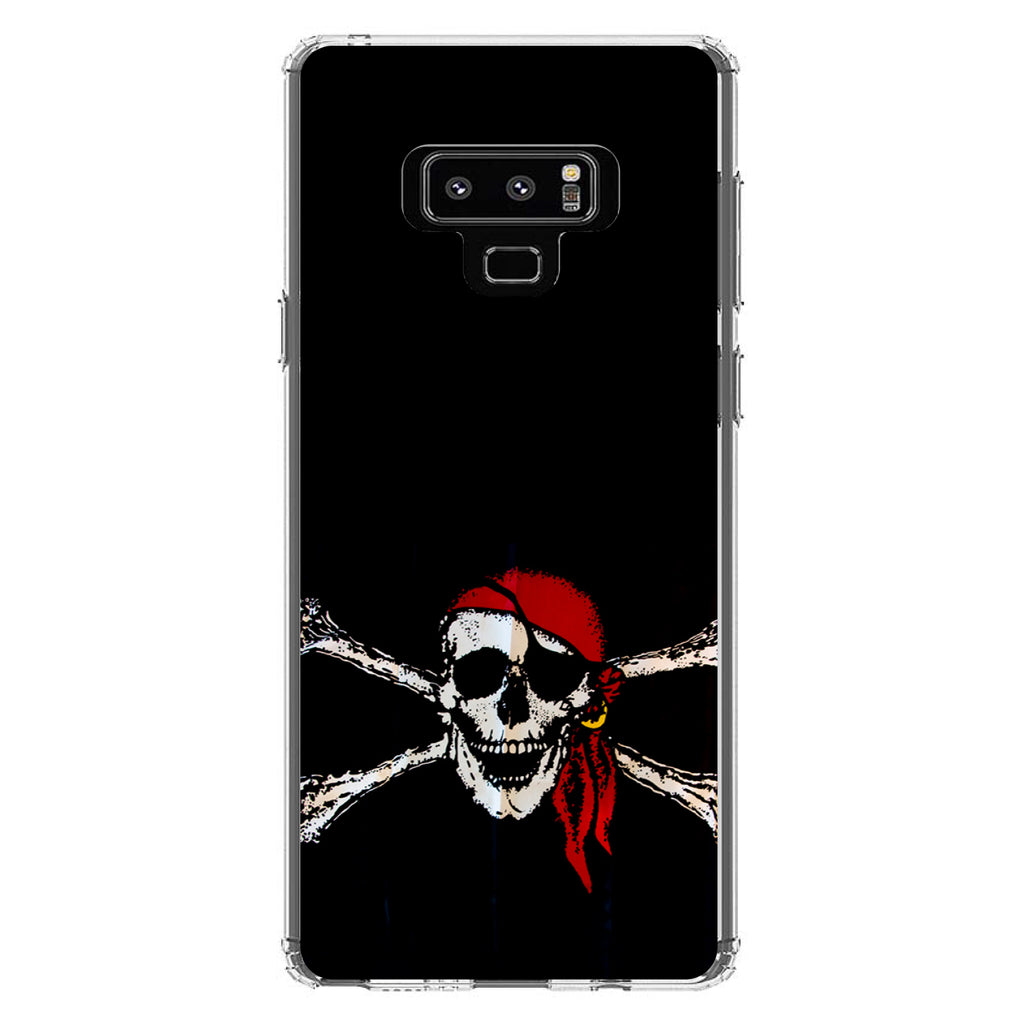 Black Red Pirate Flag Clear Shockproof iPhone Case, view 11