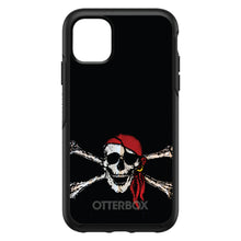 DistinctInk™ OtterBox Symmetry Series Case for Apple iPhone / Samsung Galaxy / Google Pixel - Black Red Pirate Flag