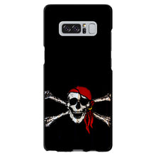 DistinctInk® Hard Plastic Snap-On Case for Apple iPhone or Samsung Galaxy - Black Red Pirate Flag