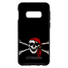 DistinctInk™ OtterBox Symmetry Series Case for Apple iPhone / Samsung Galaxy / Google Pixel - Black Red Pirate Flag