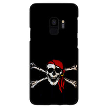 DistinctInk® Hard Plastic Snap-On Case for Apple iPhone or Samsung Galaxy - Black Red Pirate Flag