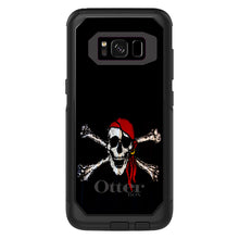 DistinctInk™ OtterBox Commuter Series Case for Apple iPhone or Samsung Galaxy - Black Red Pirate Flag