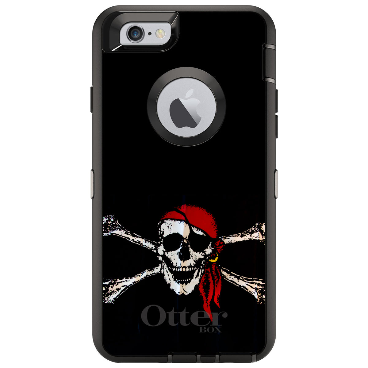 Black Red Pirate Flag OtterBox Defender Case for iPhone & Galaxy, view 4