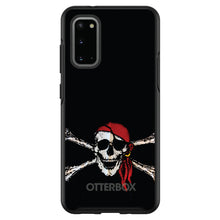 DistinctInk™ OtterBox Symmetry Series Case for Apple iPhone / Samsung Galaxy / Google Pixel - Black Red Pirate Flag