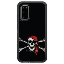 DistinctInk™ OtterBox Defender Series Case for Apple iPhone / Samsung Galaxy / Google Pixel - Black Red Pirate Flag