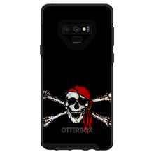 DistinctInk™ OtterBox Symmetry Series Case for Apple iPhone / Samsung Galaxy / Google Pixel - Black Red Pirate Flag