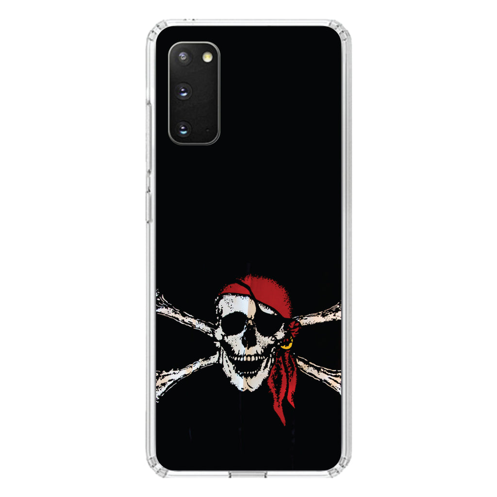 Black Red Pirate Flag Clear Shockproof iPhone Case, view 14