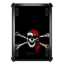 DistinctInk™ OtterBox Defender Series Case for Apple iPad / iPad Pro / iPad Air / iPad Mini - Black Red Pirate Flag