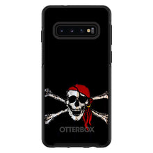 DistinctInk™ OtterBox Symmetry Series Case for Apple iPhone / Samsung Galaxy / Google Pixel - Black Red Pirate Flag