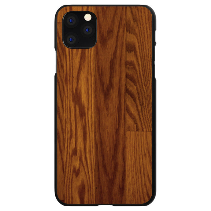 DistinctInk® Hard Plastic Snap-On Case for Apple iPhone or Samsung Galaxy - Dark Wood Floor Print