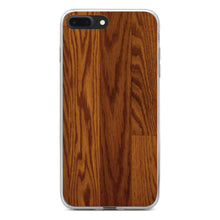 DistinctInk® Clear Shockproof Hybrid Case for Apple iPhone / Samsung Galaxy / Google Pixel - Dark Wood Floor Print