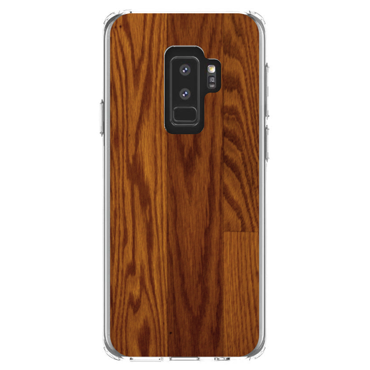 Dark Wood Floor Print Clear Shockproof iPhone Case, view 20
