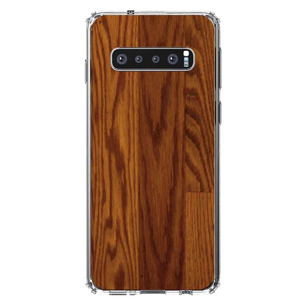 Dark Wood Floor Print Clear Shockproof iPhone Case, view 16