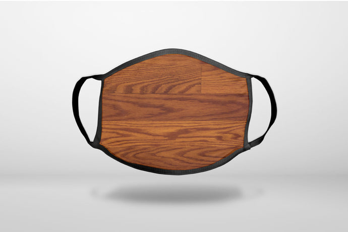 Dark Wood Floor Print - 3-Ply Reusable Soft Face Mask Covering, Unisex, Cotton Inner Layer