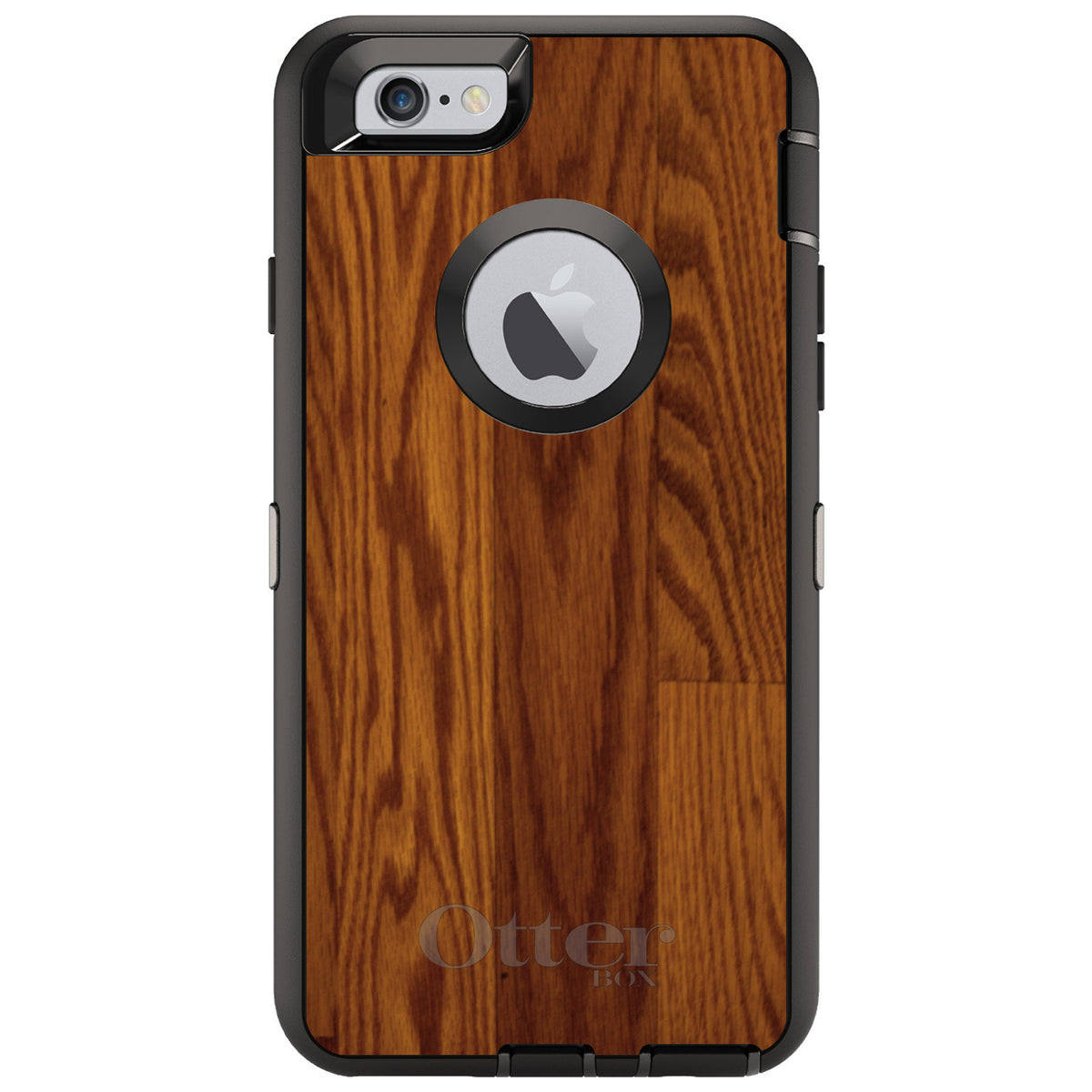 Dark Wood Floor Print OtterBox Defender Case for iPhone & Galaxy, view 4