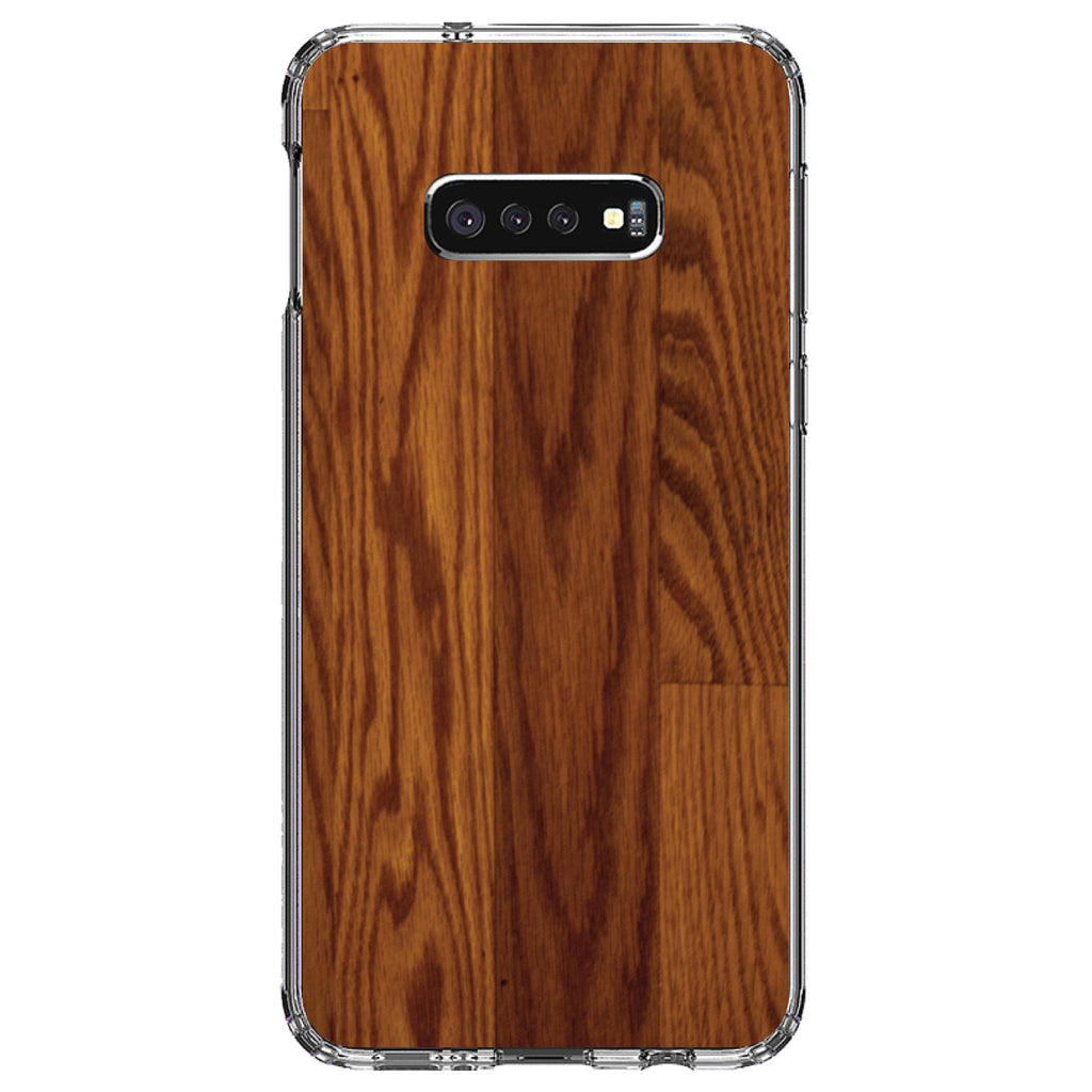 Dark Wood Floor Print Clear Shockproof iPhone Case, view 18