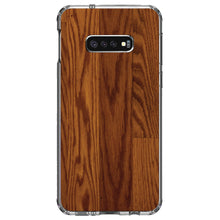 DistinctInk® Clear Shockproof Hybrid Case for Apple iPhone / Samsung Galaxy / Google Pixel - Dark Wood Floor Print