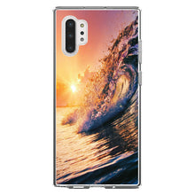 DistinctInk® Clear Shockproof Hybrid Case for Apple iPhone / Samsung Galaxy / Google Pixel - Ocean Wave Sunset