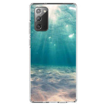 DistinctInk® Clear Shockproof Hybrid Case for Apple iPhone / Samsung Galaxy / Google Pixel - Underwater Sun Sand