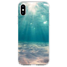 DistinctInk® Clear Shockproof Hybrid Case for Apple iPhone / Samsung Galaxy / Google Pixel - Underwater Sun Sand